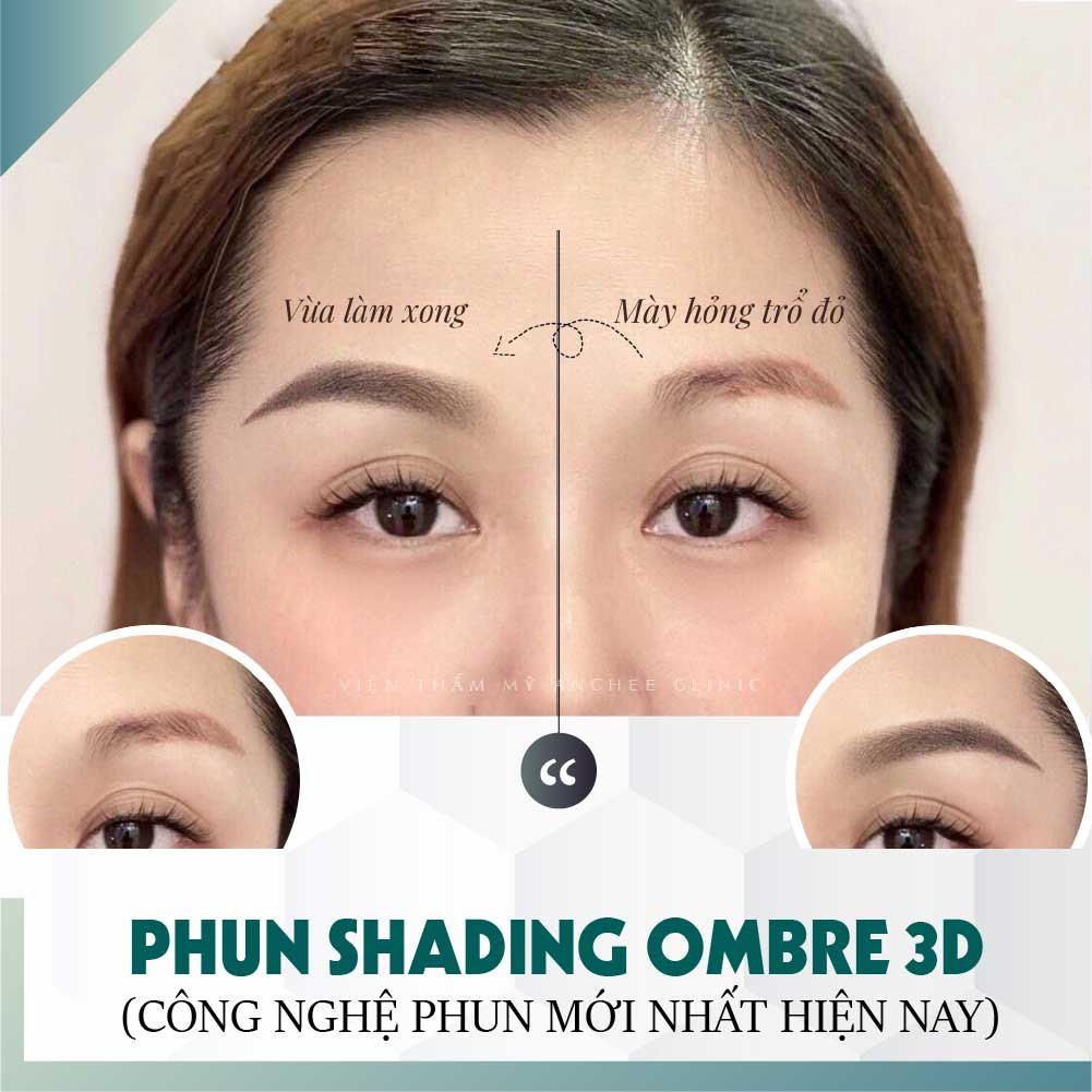 Giống nhau giữa phun mày ombre và tán bột so sánh powder